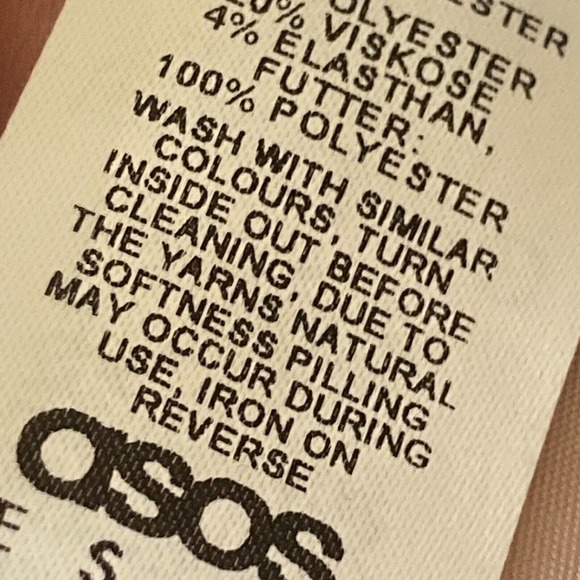 ASOS Blazer Womens 14 Pink Fitted Seamed Single Breasted 2 Button Closure - Picture 10 of 12